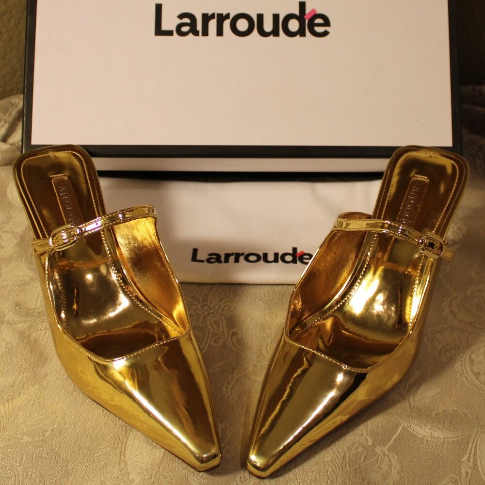 Larroude Gold Women's Shoes